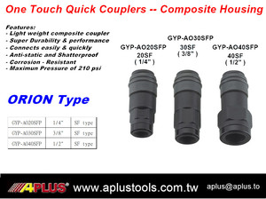 APlus ข้อต่อ GYP-AN40SFP อากาศสำหรับผู้ชาย, PA66พลาสติก1/2 "เกลียวตัวผู้ - Product Image 2