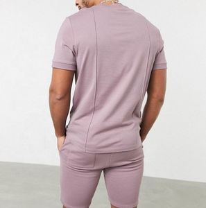 Camiseta de Manga Corta de Corte Regular, Cintura Elástica, Calidad Mayorista, a la Moda, para Gimnasio, Venta Caliente, con Logotipo Personalizado Impreso, Conjunto de Verano - Product Image 5
