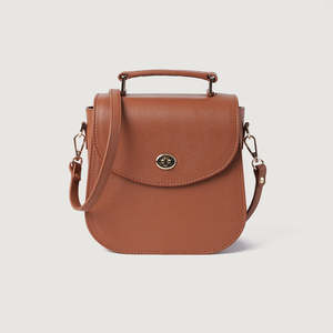 Elegante Bolso Bandolera de Cuero Marrón para Mujer, de Alta Calidad, con Asa Superior, Diseño Minimalista, para Todas las Temporadas - Product Image 1