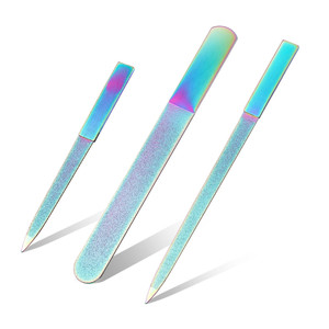 Lime à ongles professionnelle double face 100/180 grains, lime à ongles robuste pour le façonnage et le lissage des ongles, manucure - Product Image 1