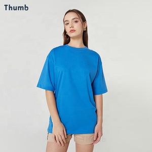 Oversize T-shirt Drop Shoulder High Quality Custom Blanks Made Thailand Printing 100% Cotton Hip Hop Solid Pattern Breathable - Product Image 2