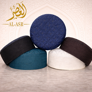 Al Asar - Tela de Traje Transpirable de la Mejor Calidad, Gorros Kufi de Poliéster, Nuevo Diseño, Gorra Musulmana Tradicional para Hombre, Opciones OEM - Product Image 4