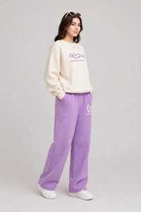 Oneten Womens <b>Light</b> <b>Blue</b> Knit Autumn Tracksuit Set Crew Neck <b>Long</b> <b>Sleeve</b> <b>Top</b> Wide Leg Pants Elastic Waist Side Pockets - Product Image 3