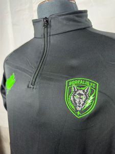 Camisetas casuales de invierno para hombre, de tejido de rizo francés, de secado rápido, con cremallera de 1/4, ajuste delgado, de fábrica OEM, personalizadas, de punto, capa intermedia, para Hurling - Product Image 6