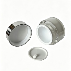 Pot cosmétique en plastique de 30 ml avec couvercle argenté, vide, rechargeable, pour crème, maquillage, lotion pour le visage, crème pour les yeux, baume à lèvres, soins de la peau - Product Image 4