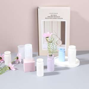 Round Vase Hydroponic Flower Pot Candle Holder Love Tube Base <b>Resin</b> Candle <b>Silicone</b> <b>Mold</b> - Product Image 4