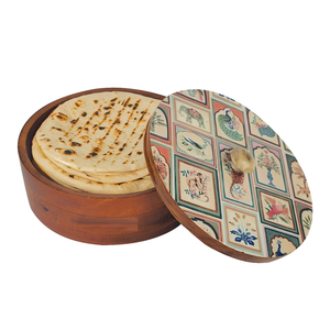 Boîte à chapati en bois de qualité supérieure, fabriquée à la main, élégante et classique, vente en gros - Product Image 5