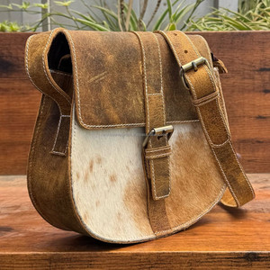 Sac à bandoulière vintage en cuir de vachette pour femmes sac à bandoulière en cuir véritable à sangle réglable fait à la main sacs de selle de style occidental - Product Image 5