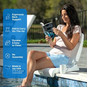 Sedia Pieghevole Portatile per Adulti per Attività all'Aperto, Bordo Piscina, Tailgating, Campeggio, Eventi Sportivi, Picnic, Sedia da Spiaggia - Product Image 5