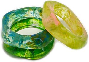 Acrylic Bracelets for Women <b>Large</b> <b>Square</b> Chunky Acrylic Resin Bangle Bracelets <b>Set</b> Jewelry - Product Image 4