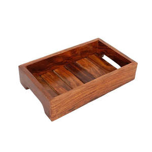 Plateau de service en bois de qualité supérieure, modèle 1, pour servir des aliments, du café, du thé, des boissons, des collations, des desserts - Vaisselle et décorations de fête - Product Image 5