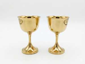 ชุดถ้วยน้ำพุทธะงานแต่งงานทำมือจากสแตนเลสและอะลูมิเนียม ถ้วยสแตนเลสขัดเงาสีทองพรีเมียมพร้อมฐานอะลูมิเนียม - Product Image 3