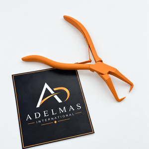 Meilleures ventes ADELMAS Pince à micro-perles en acier inoxydable de haute qualité, finition mate orange, outil professionnel pour extensions capillaires - Product Image 4