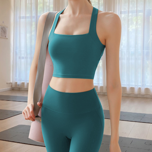ชุดออกกำลังกายผู้หญิง เสื้อโยคะสีพื้นไร้ตะเข็บ แขนยาว เสื้อครอปออกกำลังกาย แห้งเร็ว ระบายอากาศ ชุดโยคะ - Product Image 2
