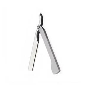 Morje Surgical Men's Straight <b>Razor</b> Stainless Steel <b>Single</b> <b>Blade</b> Rubber Handle for Barber Shop Face Shaving - Product Image 5