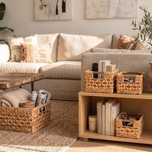 <b>Large</b> Water Hyacinth Laundry <b>Basket</b> Woven Clothes Hamper with Handles Home <b>Storage</b> Vietnam Factory Direct - Product Image 5