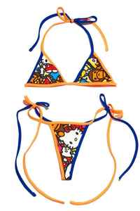 Wrap Around Waist Tie Swimsuit Adjustable Fitting Chic Minimalist Solid Color Sublimates Print Women Swimming Beach <b>Bikini</b> - Product Image 4