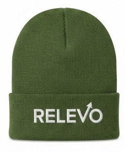 Bonnet RELEVO vert olive avec logo brodé, style décontracté ajusté pour l'hiver, 56-58 cm, unisexe - Product Image 6