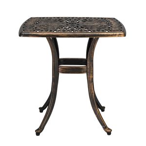 Tavolo da Giardino Quadrato in Alluminio Pressofuso da 21,3 Pollici con Finitura Bronzo per Esterni (Uguale a 11351568) - Product Image 2