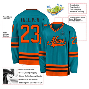 Maillot d'entraînement de hockey sur glace, vêtements de sport personnalisés pour équipe, vêtements de hockey respirants en polyester, fournisseur - Product Image 5