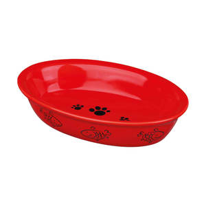 Mangeoire ovale en céramique pour chat 0,2 L 15 x 10 cm Bols et mangeoires pour animaux de compagnie - Product Image 1