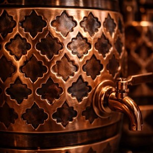 Nouvelle Arrivée Distributeur d'Eau en Cuivre avec Couvercle Design Martelé Vintage Grande Capacité pour Usage Domestique et Fêtes - Product Image 4