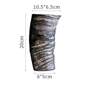 Par de Jarrones de Flores Hechos a Mano con Cuerno de Búfalo Antiguo, Artículo Decorativo Natural para el Hogar, Estilo Rústico, Material de Madera - Product Image 5