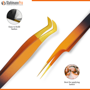 Pince à épiler professionnelle de haute qualité avec logo personnalisé, en acier inoxydable, pointes pointues, soin des yeux, par Stahlmann Pro - Product Image 4