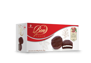 Wholesale OEM BON COCOA 168G Soft Sponge <b>Cream</b> Sweet Sugar Chocolate-Coated Round Biscuit Marshmallow Box & <b>Bag</b> Direct - Product Image 2