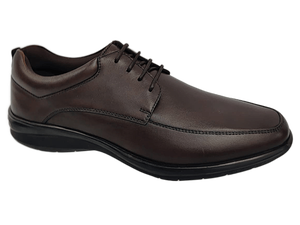 Zapatos Oxford de Cuero Marrón para Hombre, con Punta Puntiaguda, Cordones, Suela de Goma Acolchada, para Oficina, Carrera, Todas las Temporadas - Product Image 1