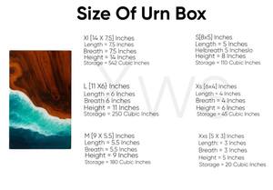 Urne funéraire en résine motif vague océanique en bois de rose – Souvenir commémoratif de crémation - Product Image 3