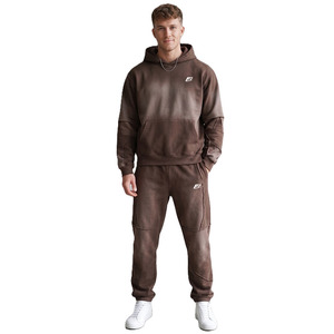 Ensembles de survêtements vintage pour hommes : sweats à capuche et joggers oversize, streetwear décontracté d'hiver, survêtements personnalisés, fournisseur de vêtements d'hiver - Product Image 1