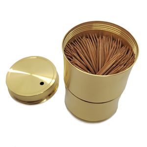 Accessoires de cuisine les plus vendus, boîte à cure-dents en laiton de haute qualité, finition dorée, fabrication sur mesure, prix de gros. - Product Image 4