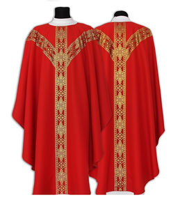 Túnicas de clérigo estilo Wesley azul marino al por mayor, uniforme de iglesia con cruz, sotanas bordadas de Cordero de Dios, vestimentas de misa personalizadas - Product Image 3