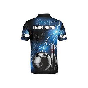 High Quality Custom Sublimation Blank Sportswear Team Polo Shirts Classic Comfortable and Stylish <b>Bowling</b> Shirt for Men - Product Image 3