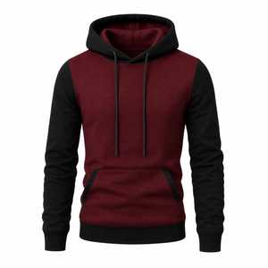 Two-Tone Winter Pullover <b>Hoodie</b> Men Modern Soft Street Wear Regular Fit <b>Aesthetic</b> Custom Print OEM/ODM 100% Cotton Fleece - Product Image 2