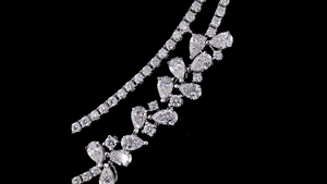 Luxury Bridal Silver <b>Necklace</b> Earring Set | Silver 925 Double Layer Lab Grown Diamond Wedding Jewelry Set for Women - Product Image 4