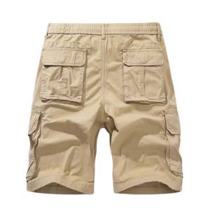 Shorts cargo pour hommes à taille élastique, en toile, style streetwear, couleur unie, pour la course et le travail, décontractés, pour garçons - Product Image 5