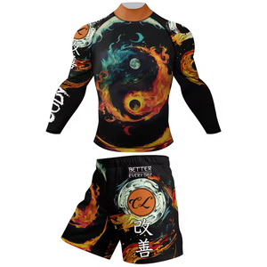 Conjunto Deportivo para Hombre, Anti-Irritación, de Goma, para Gimnasio, MMA, Kick Boxing, Muay Thai, Shorts y Camiseta Deportiva + Pantalones - Product Image 5