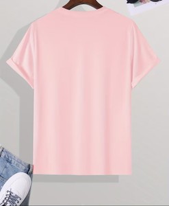 Pink Men's T-Shirt With Van And Mountain Scene <b>Print</b> Short Sleeve O-Neck Casual Style Regular Fit Digital Printed Jersey Fabric - Product Image 2