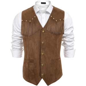Chaleco de Cuero para Hombre, Chaqueta sin Mangas, Estilo Motero, Prenda Exterior Informal, Tejido de Cuero Premium, Diseño Moderno - Product Image 5