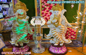 กรอบ3D ที่มีสีสัน Radha krishna ตกแต่งกรอบเส้นใยธีมอินเดีย Radha krishna กรอบสหราชอาณาจักร - Product Image 2