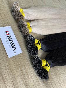 Extensions de cheveux humains vietnamiens 100 % naturels les plus vendues, magnifiques extensions à nano-anneaux pour femmes, cheveux super double drawn - Product Image 2