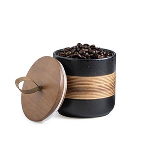 Étagère à épices rustique en bois de manguier avec pots en céramique – Vente en gros Inde - Product Image 4