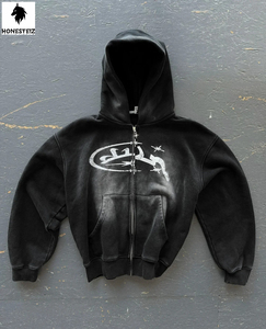 เสื้อฮู้ดดี้ผู้ชายแบบสวมหัว ดีไซน์เฉพาะตัว น้ำหนักเบา ระบายอากาศได้ดี แห้งเร็ว สีพื้น ทรงหลวม ผ้าเทอร์รี่คอตตอน 100% - Product Image 2