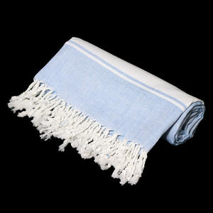 Exportateur indien de serviettes de plage Fouta en coton 100% à haute absorption d'eau, taille et couleur personnalisées, serviettes de plage rayées OEM - Product Image 2