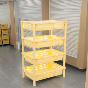 Plastic <b>Storage</b> Trolley 4 Set for Kitchen and Office Use Space Saving <b>Stackable</b> <b>Storage</b> Rack for Home Bathroom and Pantry - Product Image 3