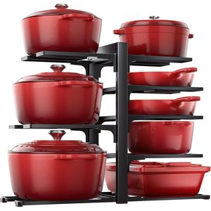 Organizzatore per Armadio Regolabile a 8 Ripiani, Altezza 40 cm, Capacità 54 kg, per Pentole e Padelle, Alta Qualità - Product Image 1