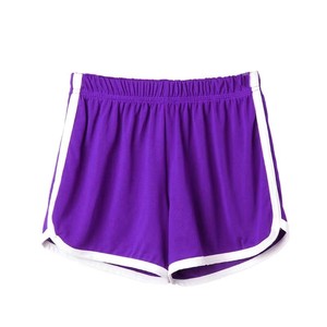 Shorts Deportivos de Punto Verde de Cintura Alta con Ribete Blanco, Cintura Elástica, Secado Rápido, Shorts para Mujer, Pedido al por Mayor OEM, Corte Moderno - Product Image 2