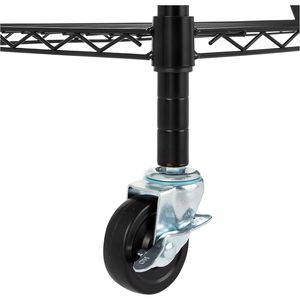 Étagère de rangement en métal robuste à 5 niveaux, réglable, avec roulettes de 4 pouces, pour garage, capacité de 300 lb par étagère, hauteur de 30 pouces - Product Image 3